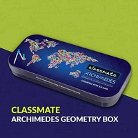 Classmate Archimedes Geometry Box | Die- Cast Compass | Mechanical Pencil | Double sided tray