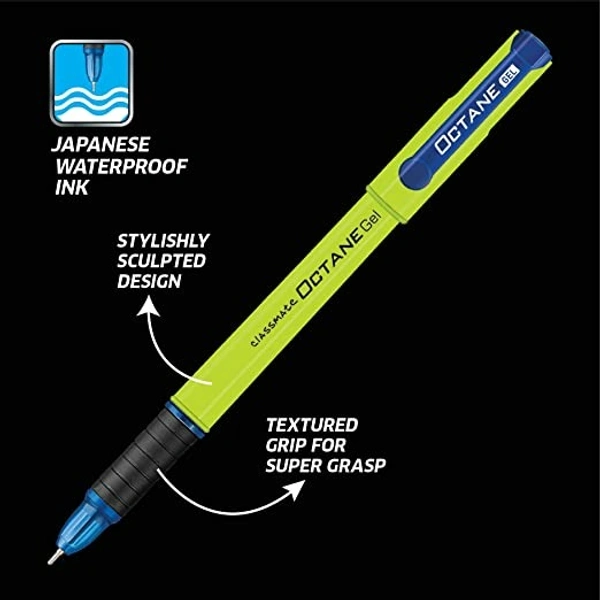 Classmate Octane Gel Pen- Neon Series (Blue)