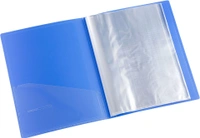 WORLDONE Display Book File Folder with 60 Pockets Plastic File Display Presentation Book, A4 Size, Color: Blue, Set of : 1 - Blue, 60 Pockets, A4