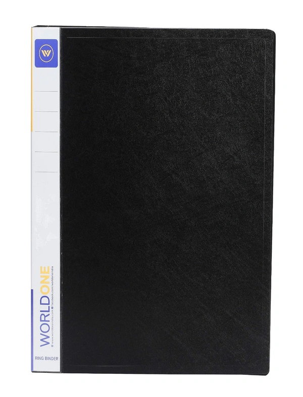 WORLDONE 2D Ring Binder 25mm Ring Size : FC - Black