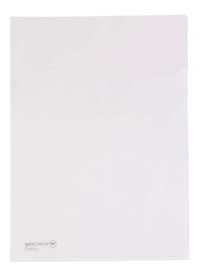 WORLDONE  L-Type Transparent Document Sleeve Project Document Holder Plastic Folder for Document Paper Certificate - Pack of 10 - FC, Transparent