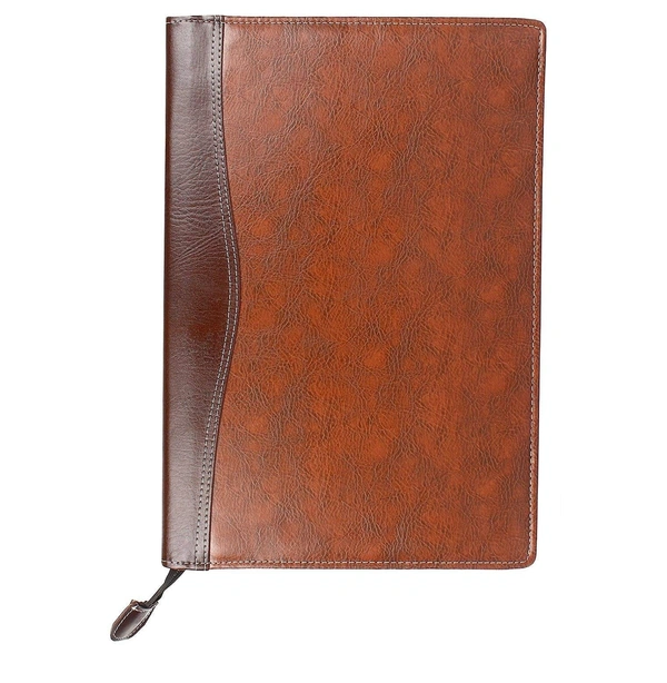 Leatherette Material Professional File Folders for Certificates, Documents Holder with 20 Leafs size-B4, Color: Mix Brown - B4
