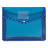 Button file Multicolor Plastic Documents Storage Envelope Folder File with Snap Button A4/Legal Documents File Holder - Mix colour