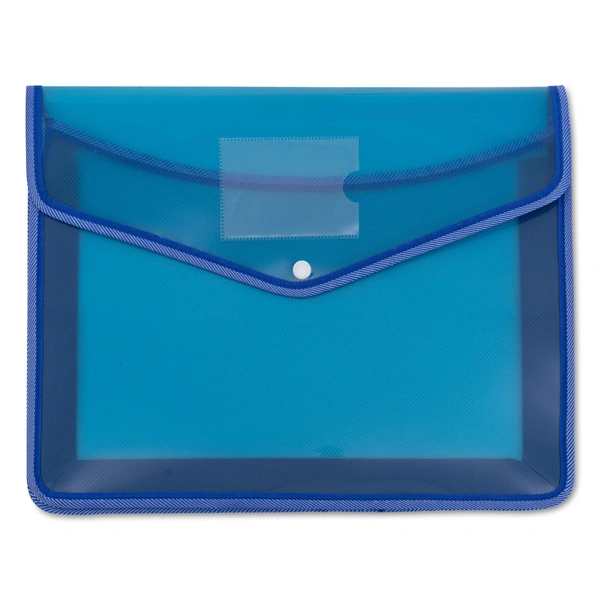 Button file Multicolor Plastic Documents Storage Envelope Folder File with Snap Button A4/Legal Documents File Holder - Mix colour
