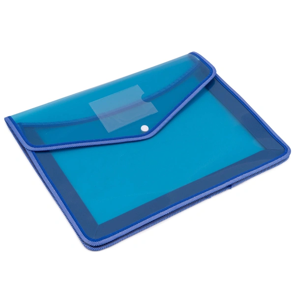 Button file Multicolor Plastic Documents Storage Envelope Folder File with Snap Button A4/Legal Documents File Holder - Mix colour