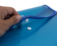 Button file Multicolor Plastic Documents Storage Envelope Folder File with Snap Button A4/Legal Documents File Holder - Mix colour