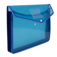 Button file Multicolor Plastic Documents Storage Envelope Folder File with Snap Button A4/Legal Documents File Holder - Mix colour