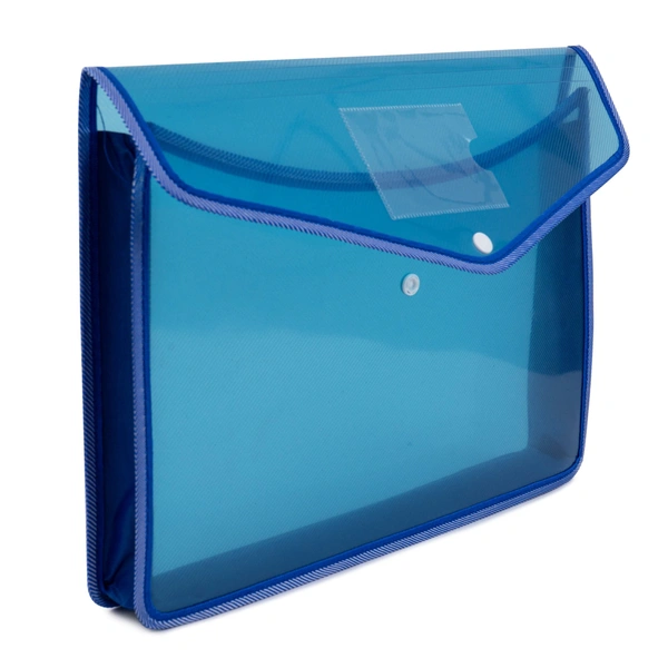 Button file Multicolor Plastic Documents Storage Envelope Folder File with Snap Button A4/Legal Documents File Holder - Mix colour