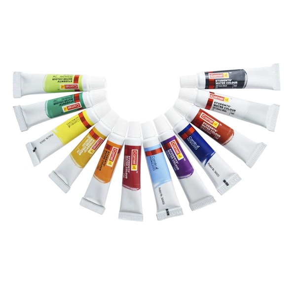 Camlin Kokuyo Student Water Color Tube - 5ml Each, 12 Shades