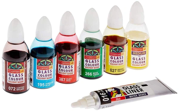 Camel Glass Colour Water Based Ready to Use Paint - No Medium Required