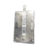 Plastic Transparent Crystal ID Card Holder with Flap Vertical Box Type Pusher (Pack of (1)