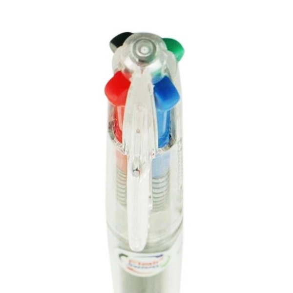 FLAIR Sunny Retractable Ball Pen | Smudge Free | 4 Colors in 1 Pen | Tip Size 0.5 mm | Smooth Writing & Long Lasting Pen | Ball Pen Set For Students