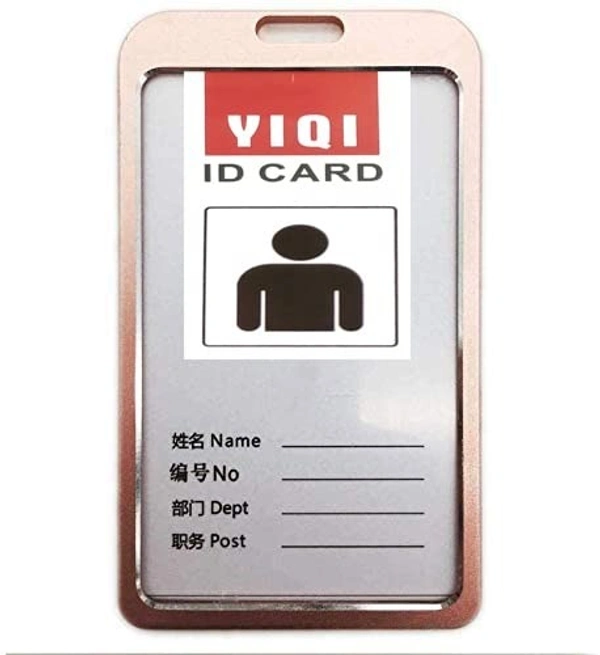 Metallic Id Cover Card Holder (Rose Gold)
