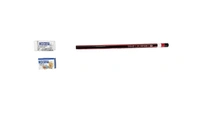 Doms A1 Deep Dark HB Graphite Pencil | Include Eraser & Sharpner | 30 Pencils | Innovative Groove for Perfect Grip | Use for Sketching & Drawing | Pack of 10 Pencils