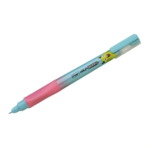 FLAIR Inky Series Grippo Liquid Ink Fountain Pen Blister Pack | Free 2 Pieces X-Large Jumbo Cartridges With Each Pack