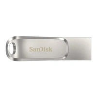  SanDisk Ultra Dual Drive Luxe USB_c Type-C 128GB, OTG, Upto 400MB/S, Pendrive, Silver, (SDDDC4-128G-I35) - s, White