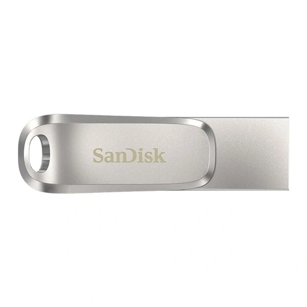  SanDisk Ultra Dual Drive Luxe USB_c Type-C 128GB, OTG, Upto 400MB/S, Pendrive, Silver, (SDDDC4-128G-I35) - s, White