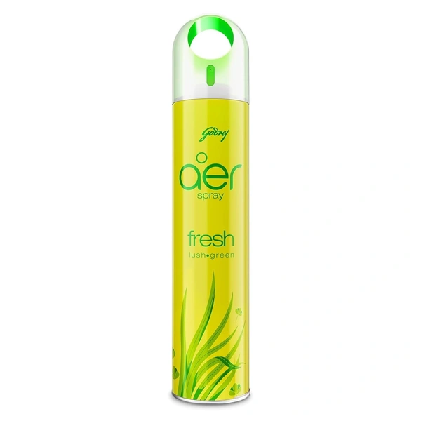 Godrej aer Spray | Room Freshener for Home & Office - Fresh Lush Green (220 ml) | Long-Lasting Fragrance
