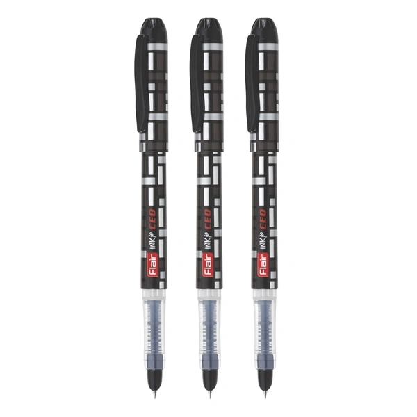FLAIR Inky Series CEO Liquid Ink Fountain Pen Blister Pack | Ergonomic Grip, Light Weight & Attractive Design 