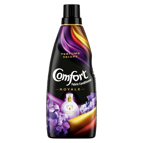 Comfort Perfume Deluxe After Wash Fabric Conditioner Royale 850 ml, Liquid Fabric Softener with Fine French Fragrance for Freshness, Softness & Shine