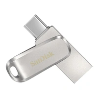  SanDisk Ultra Dual Drive Luxe USB_c Type-C 128GB, OTG, Upto 400MB/S, Pendrive, Silver, (SDDDC4-128G-I35) - s, White