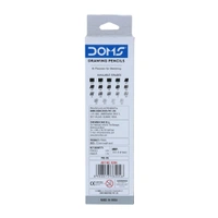 Doms Drawing & Sketching Graphite Pencils - Grade HB, 2B, 4B, 6B, 8B & 10B | Hi Precision For Sketching | Dark & Neat Drawing | Comes With 1 Eraser