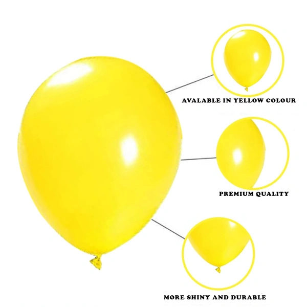 Yellow Balloons for Decoration - 50Pcs Yellow Metallic Balloons