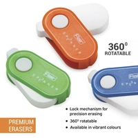 Flair Creative Series Non Toxic Spinner Eraser Blister Set | Neat & Dust Free Erasing | 360 Degree Rotatable with Lock Mechanism | Playful Body Colors