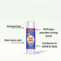 Officemate Glue Stick Non Toxic Transparent Adhesive for Decorations & Craft Projects 15 Gram - 15g