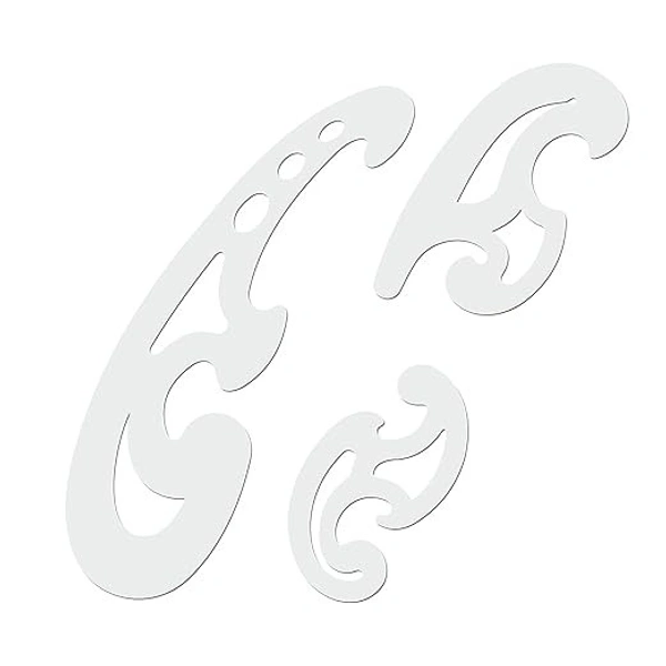 French curves Shape Scales with Drafting Patterns for Tailors set of -3