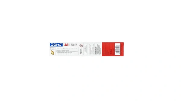 Doms A1 Deep Dark HB Graphite Pencil | Include Eraser & Sharpner | 30 Pencils | Innovative Groove for Perfect Grip | Use for Sketching & Drawing | Pack of 10 Pencils