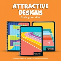 Classmate Pulse 6 Subject Spiral Notebook - Pack of 1 | Single Line | 300 Pages | 26.7cm x 20.3cm | Attractive Cover Designs (Designs might vary) | Soft Cover | Notebooks for College Students