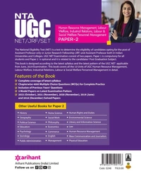 Arihant NTA UGC NET/JRF/SET Paper 2 Human Resource Management Labour Welfare, Industrial Relations, Labour & Social Welfare personnel Management paper 1 book 2024