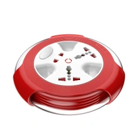 GOLDMEDAL Goldmedal Krysta 2 Pin Extension Cord (White and Red) – Pack of 1, Master Switch with Indicator, Heavy-Duty 5-meter Cable, International Sockets & 2-Pin Socket, Ultra-Smooth Rotation for Home & Office
