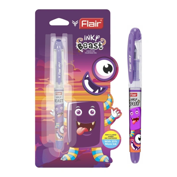 FLAIR Inky Series Beast Liquid Ink Fountain Pen Blister Pack 