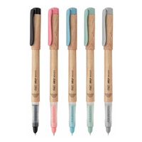 FLAIR Inky Series Woody Fountain Pen | Elegant Pockatable Clip With Aesthetic Wooden Texture Body | Blue Ink