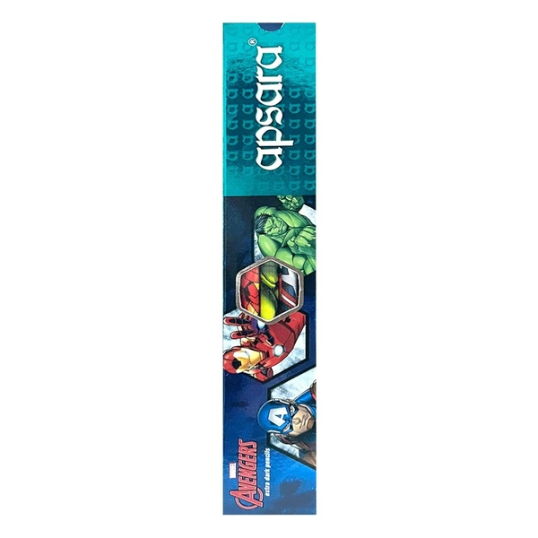 Apsara Marvel Avengers Pencil, Round Body for Strong Grip, Marvel Pencils, Avengers Pencil, Super Fun Pencils for Kids, Easy Sharpening, Extra Dark, Free Sharpener & Eraser (Pack of 10)