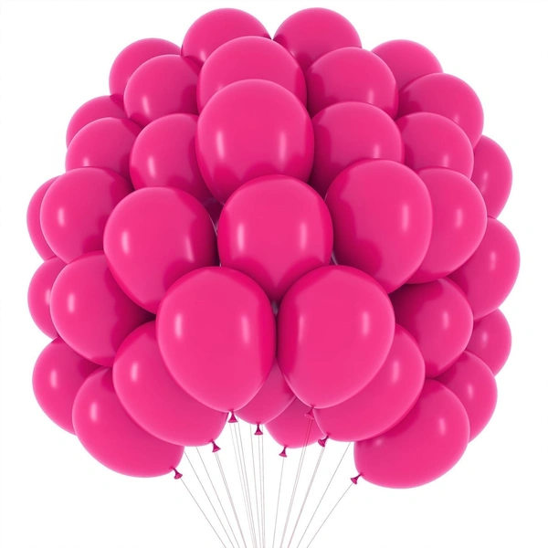 Hot Pink Balloons Latex Party Balloons, 50 Pack 10 Inches Balloons For Birthday Decorations, Baby Shower, Balloon Modelling, Balloon Arch Decorations, Pack Of 50