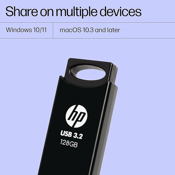 HP 712w 128GB USB 3.2 Flash Drive- Black - 