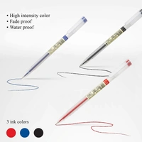 FLAIR Glass Gel Pen Wallet Pack | Tip Size 0.6 mm | Water Proof Ink For Smooth Flow System | Low-Viscosity Ink For Smudge Free Writing - RED