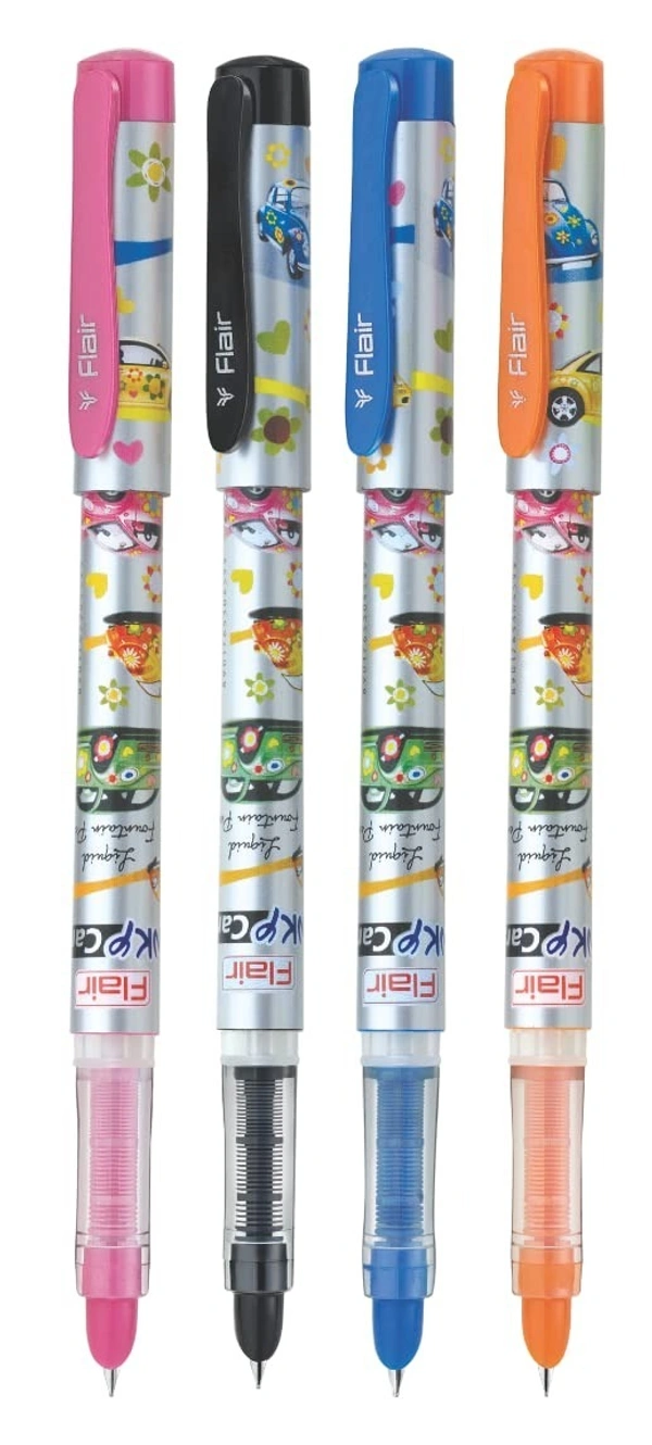FLAIR Inky Series Cars Liquid Ink Fountain Pen Blister Pack