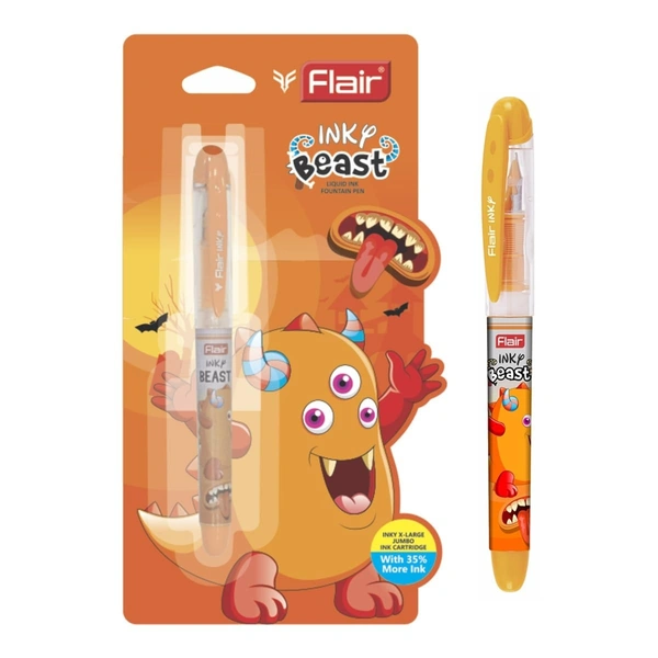 FLAIR Inky Series Beast Liquid Ink Fountain Pen Blister Pack 