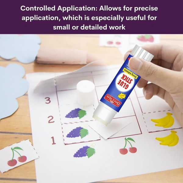 Officemate Glue Stick Non Toxic Transparent Adhesive for Decorations & Craft Projects 8 Gram - 8g