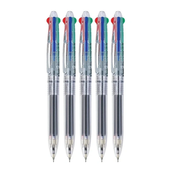 FLAIR Sunny Retractable Ball Pen | Smudge Free | 4 Colors in 1 Pen | Tip Size 0.5 mm | Smooth Writing & Long Lasting Pen | Ball Pen Set For Students