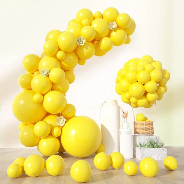 Yellow Balloons for Decoration - 50Pcs Yellow Metallic Balloons