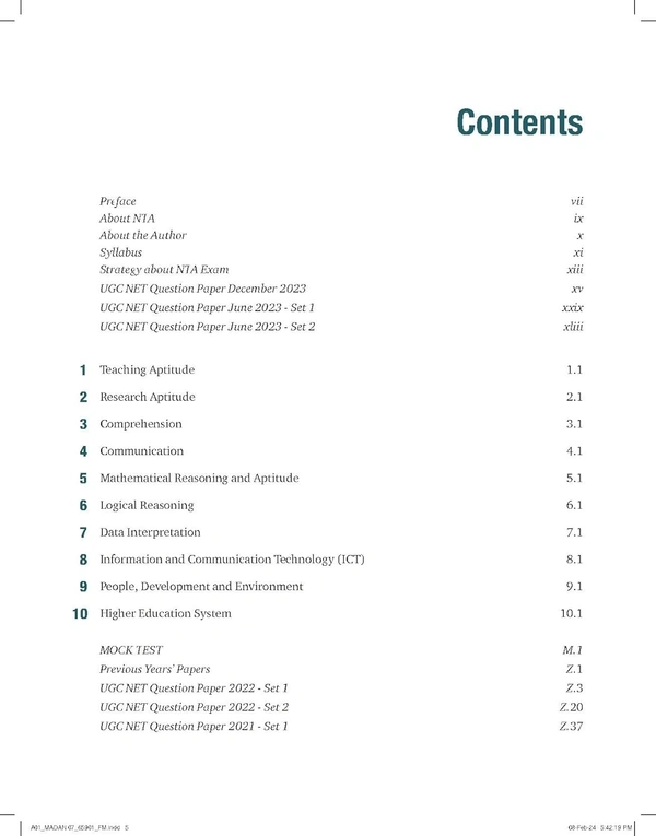 NTA UGC NET '24 Paper 1 By Kvs Madaan|Teaching And Research Aptitude Net/Set/Jrf|Includes 2023 paper (3 Sets) & 23 years chapter wise solved previous year questions|Includes 2600 questions