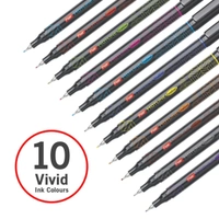 FLAIR Hotline Fineliner Metal Tip Pen | Tip Size 0.7 to 1 mm | Comfortable Grip | Fineliner Pens Set For Mandala, Sketching, Doodling, Journal and Outline | 10 Shades.|color pen