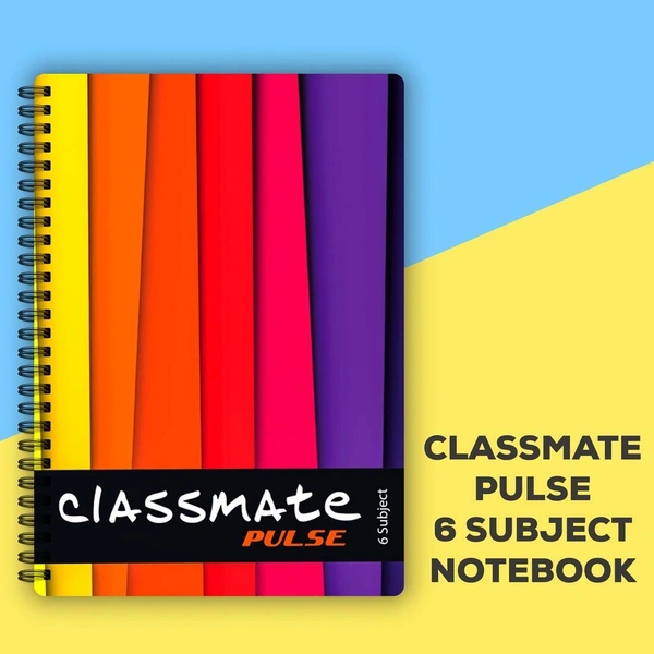 Classmate Pulse Spiral Notebook - Single line, 300 Pages, Wiro, 24cm x 18cm