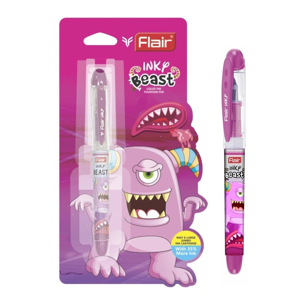 FLAIR Inky Series Beast Liquid Ink Fountain Pen Blister Pack 