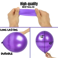 Purple Metallic Balloons - 50Pcs Balloons